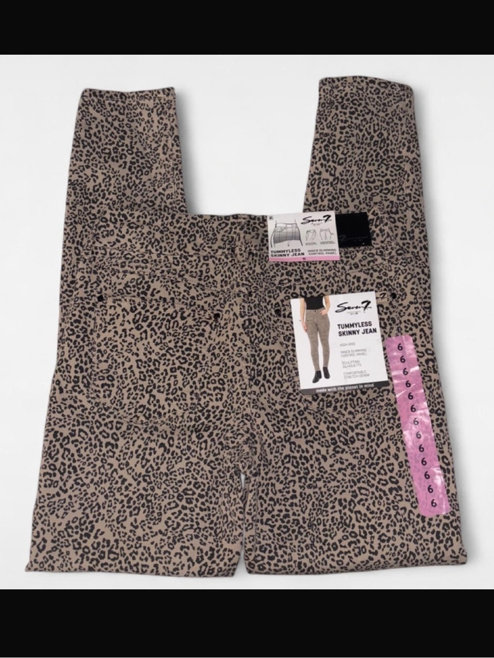 Seven7 Leopard Print Skinny Jeans - Women’s 6 - Picture 4 of 9
